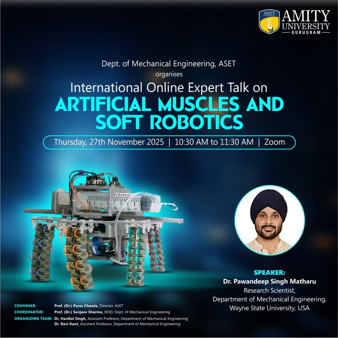 Events 1003 International Online Expert Talk on ARTIFICIAL MUSCLES AND SOFT ROBOTICS